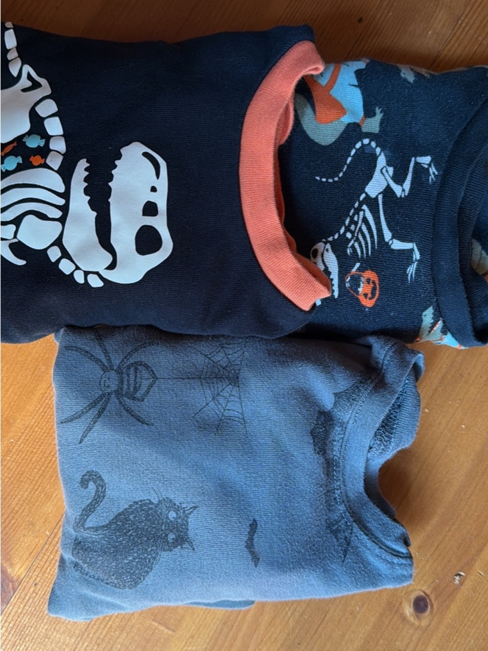 Kids Black Skeleton Halloween Pajama Set